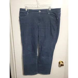 A.n.a Women's Size 33/16 Blue Dark Wash Cotton Blend Stretch Denim Jeans